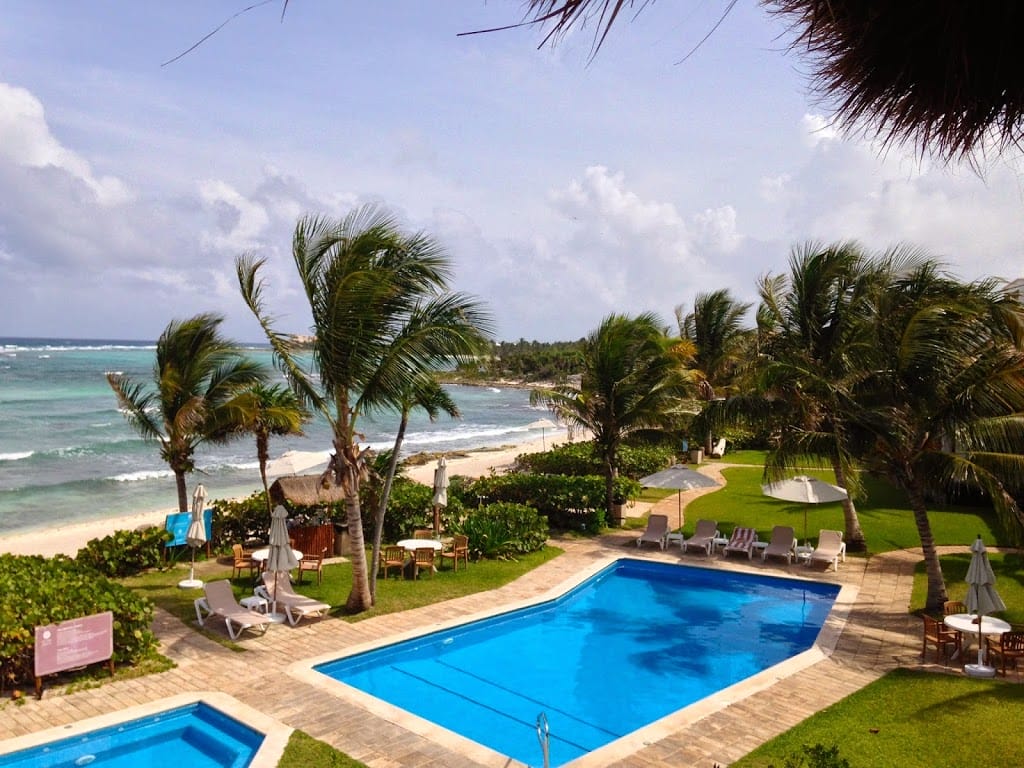 View from our villa in Las Villas Akumal in Akumal, Mexico
