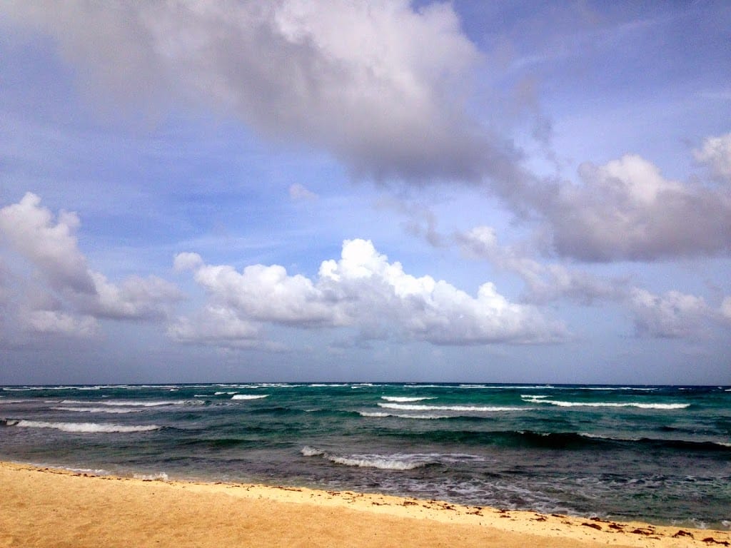 Gorgeous Beach and Turquoise Waters of Caribbean Sea in Akumal, Tulum, Mexico