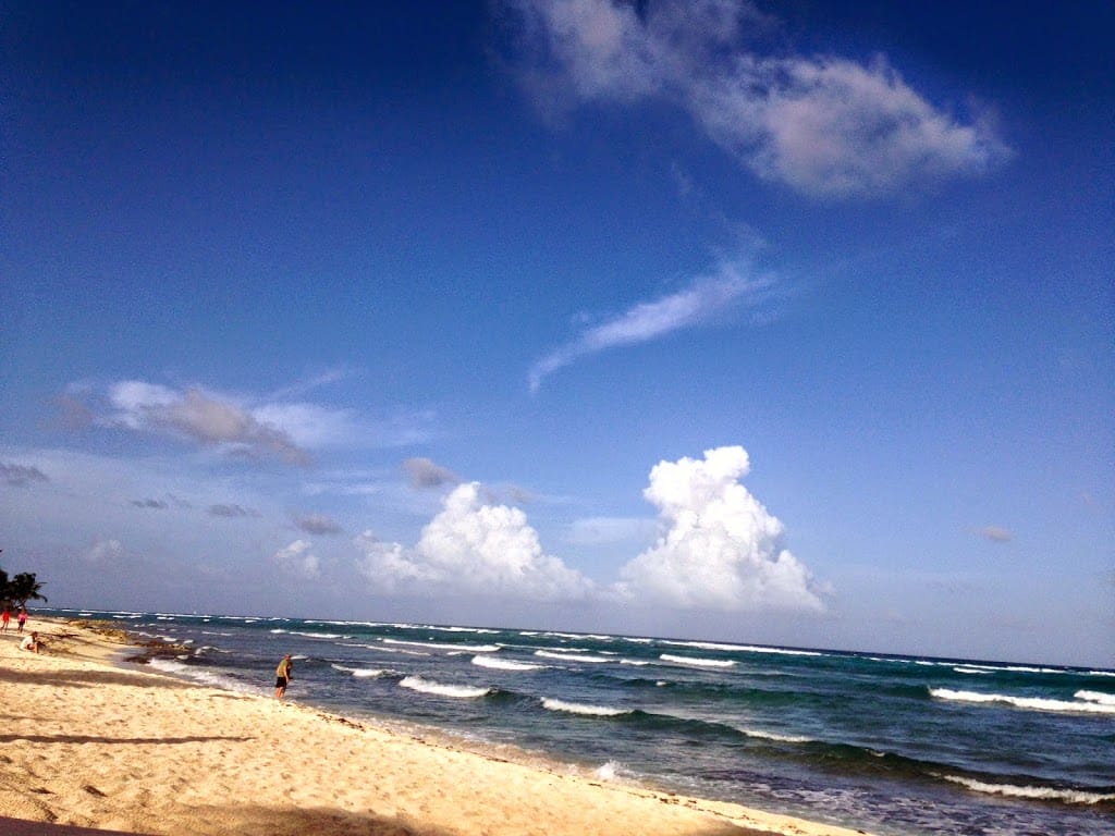 Gorgeous Beach and Turquoise Waters of Caribbean Sea in Tulum, Mexico