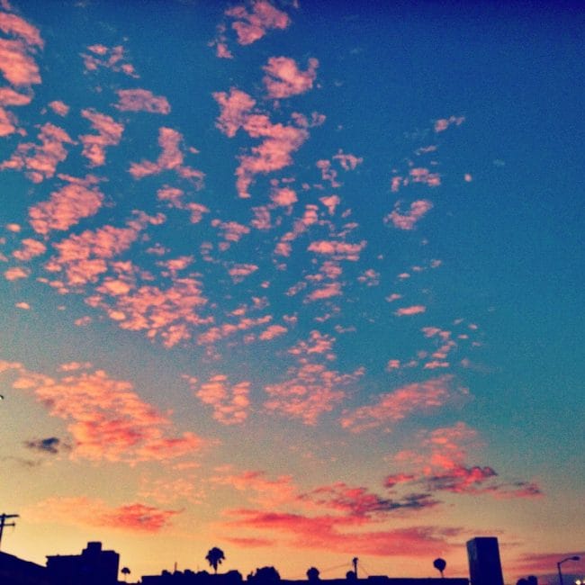 Gorgeous pink sky in San Diego summer