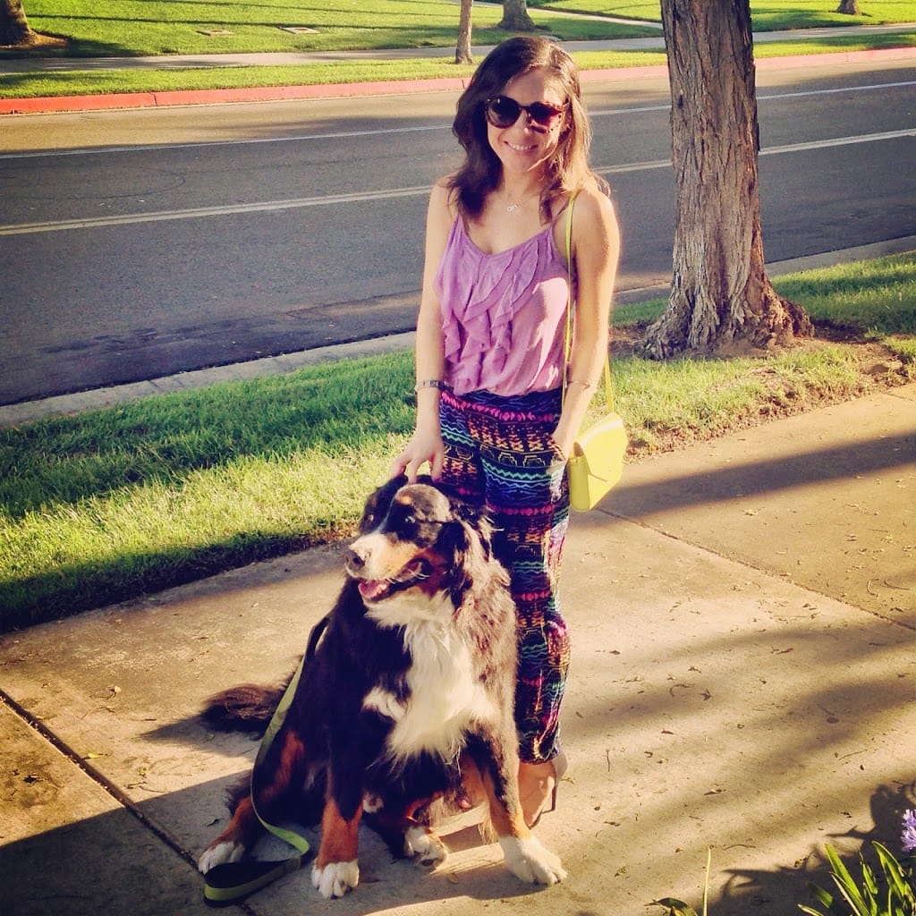 Wearing H&M harem pants in San Diego