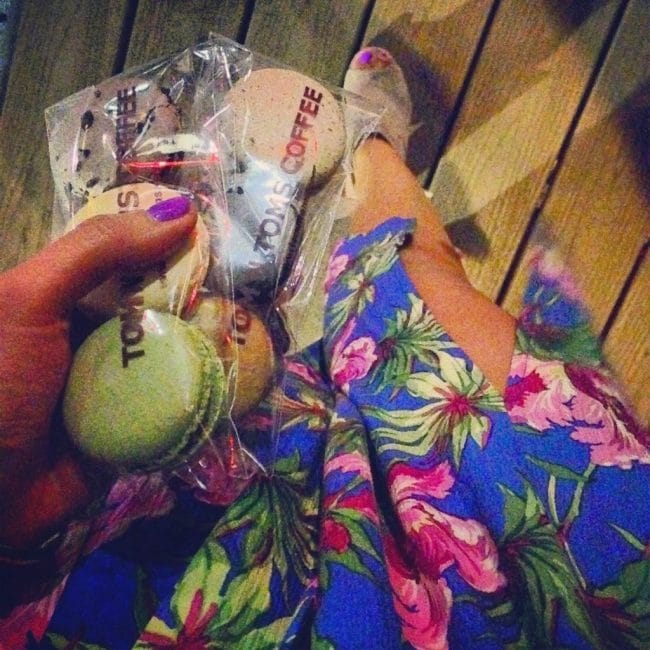 Macaroons and floral skirt
