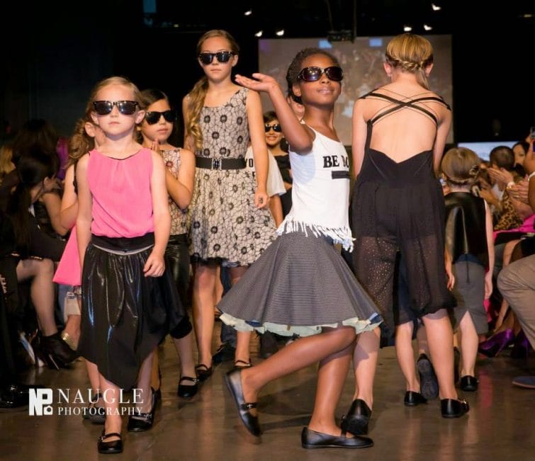 Cute child models walking down the runway on Fashion Week San Diego 2014 Night 2