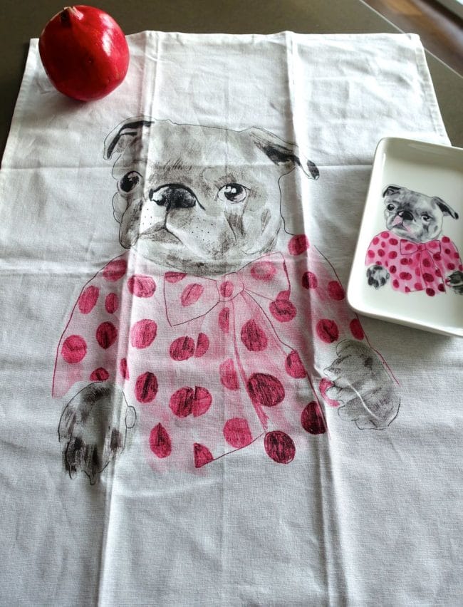 Frenchie Tea Towel H&M Home
