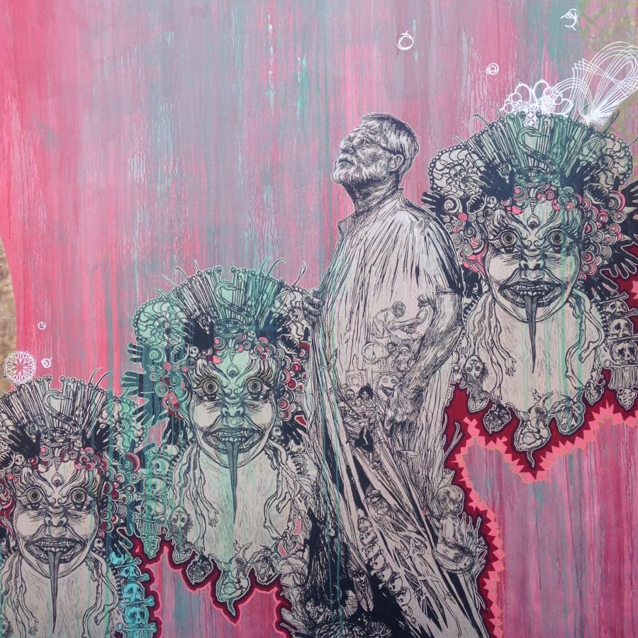 Mural by Swoon in Wynwood Walls Miami