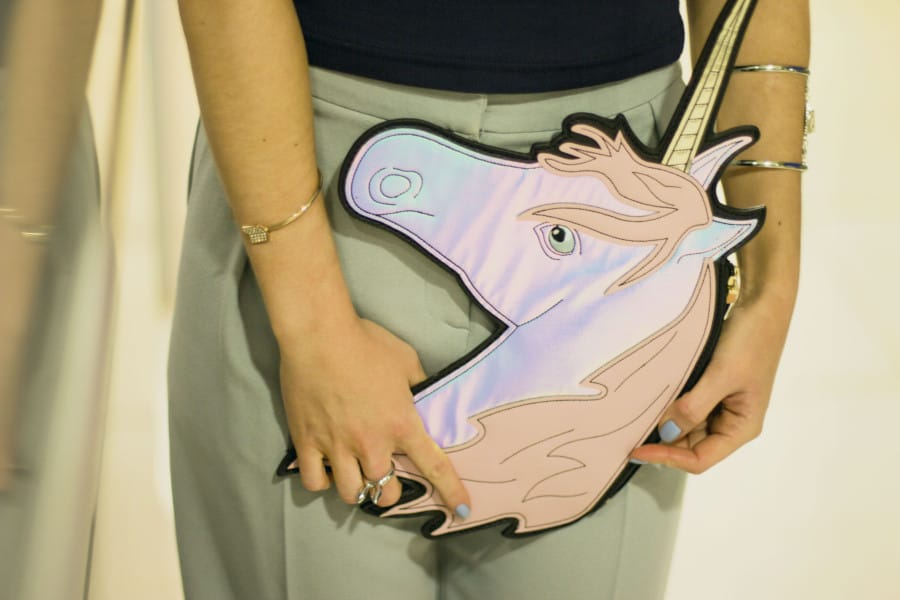 Unicorn shaped clutch by Asos