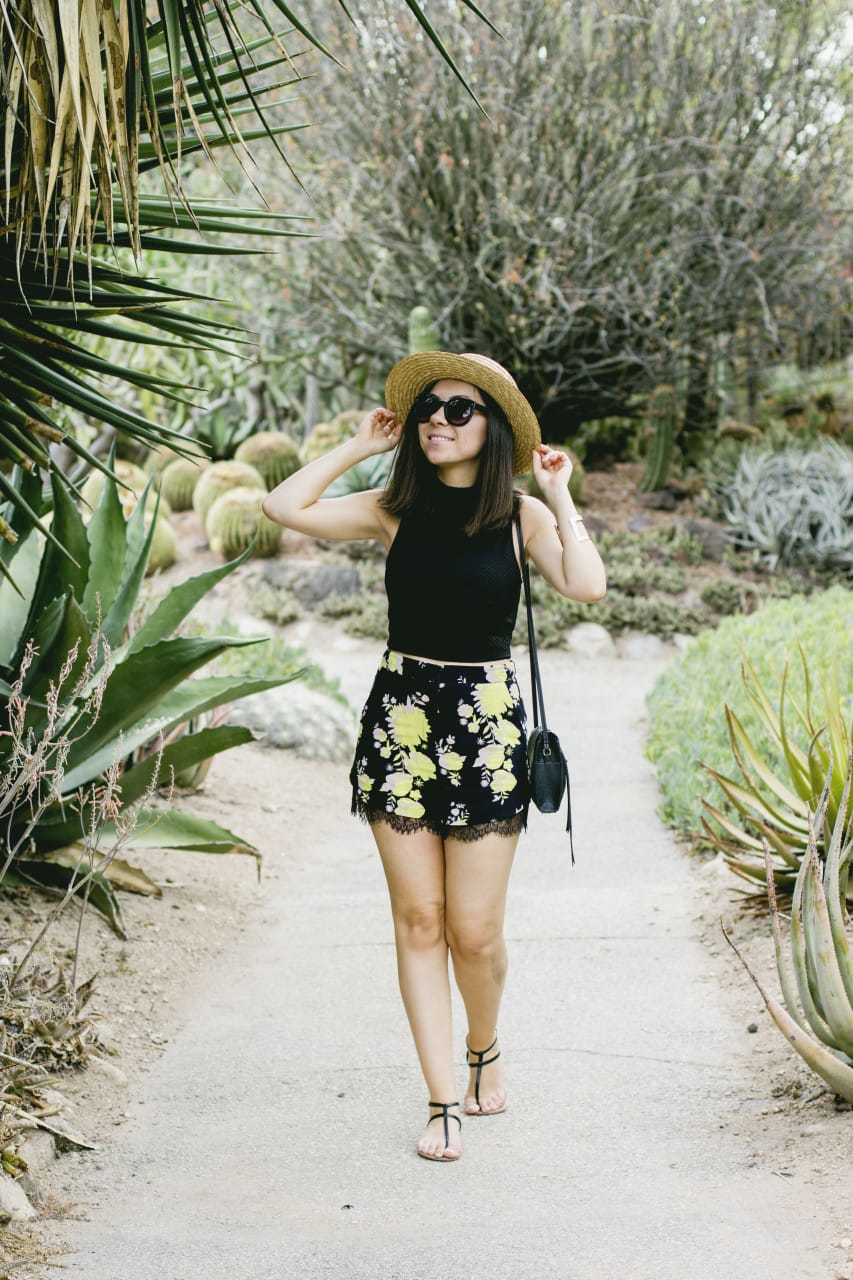 Nihan walking in Huntington Gardens cactus garden