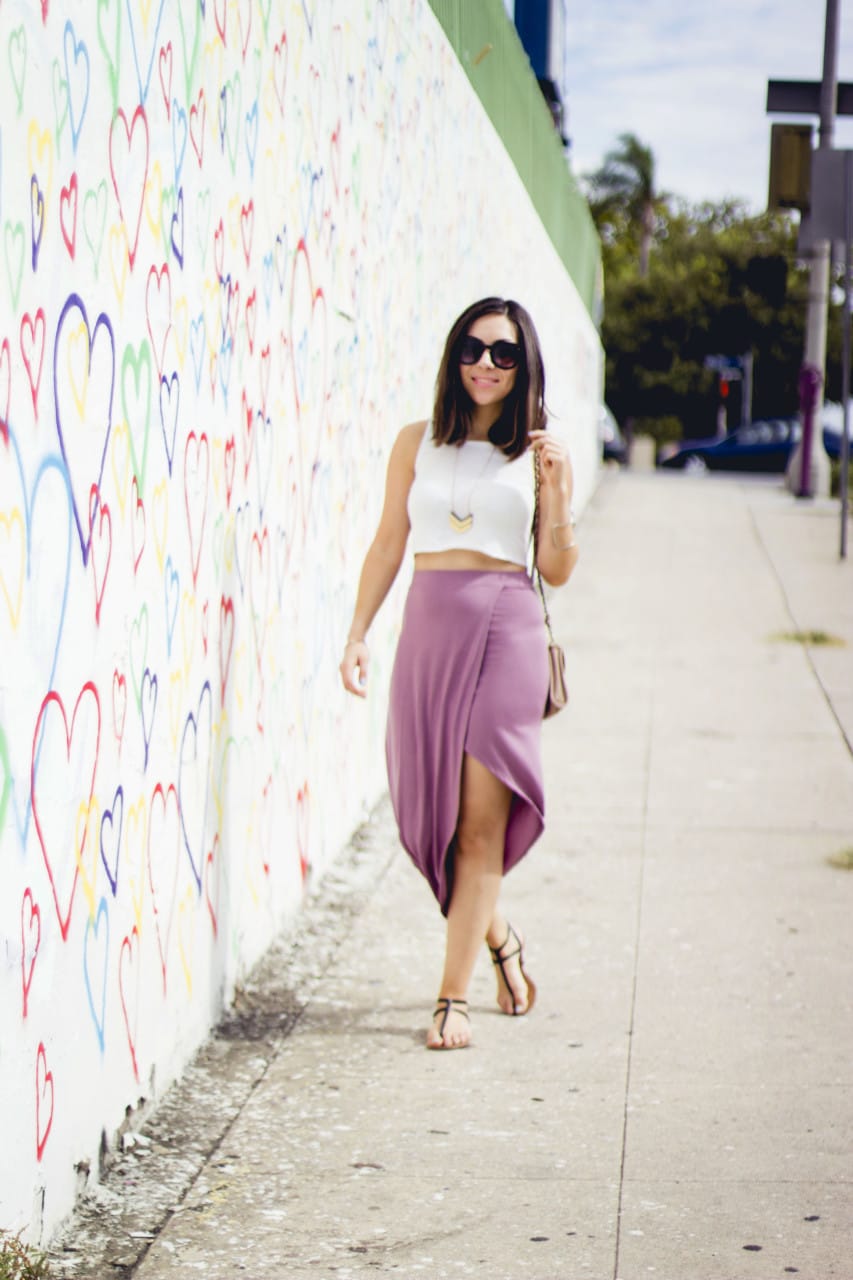 Draped Asymmetric Skirt