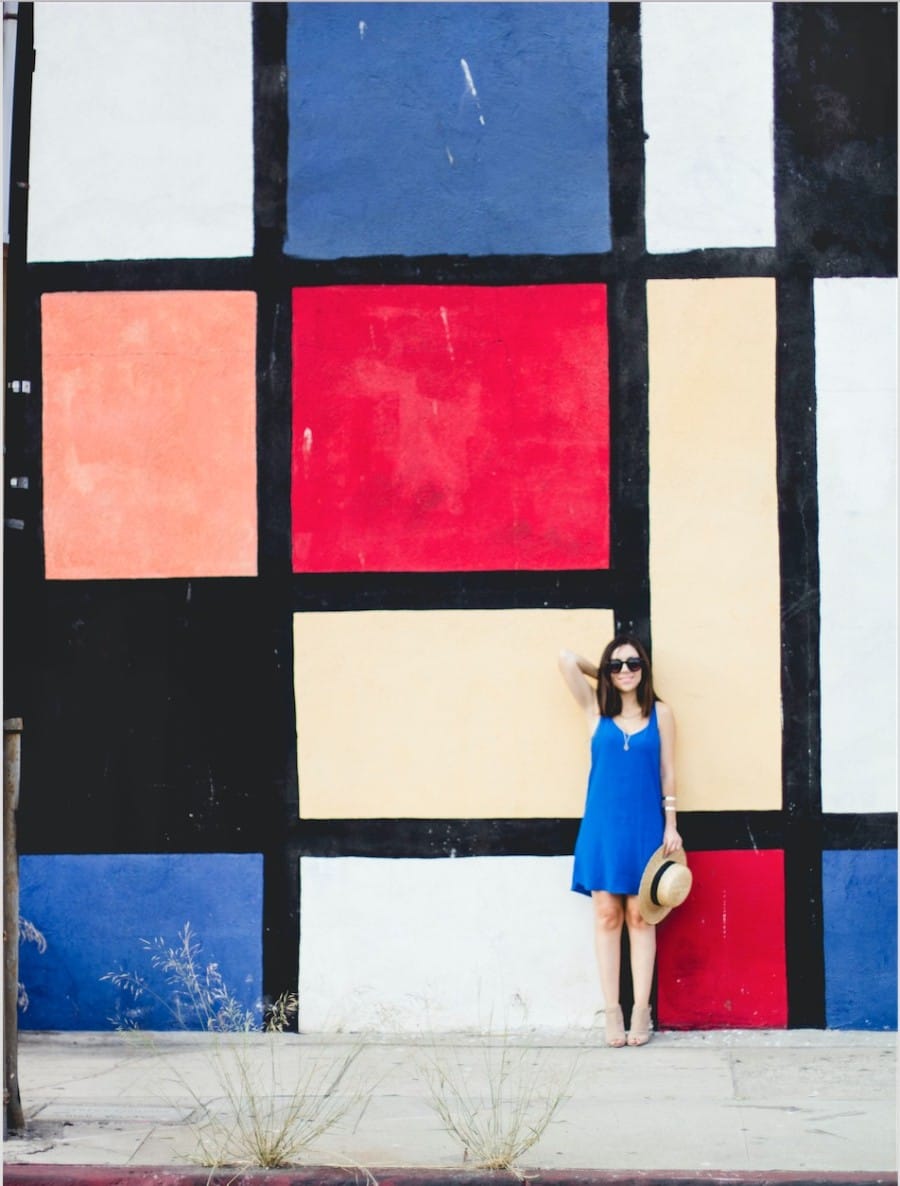 Mondrian Wall Mural Los Angeles Street art Colorful walls