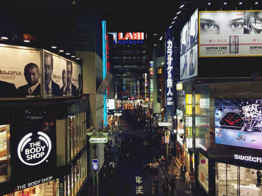 Shibuya Tokyo night view
