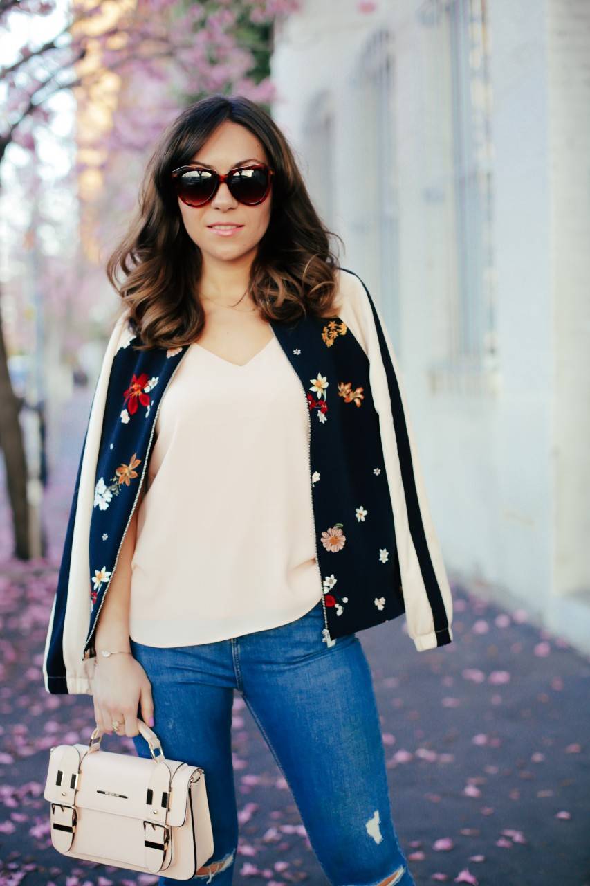 Zara floral spring bomber jackets