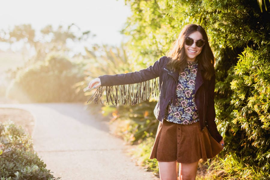 Topshop suede biker jacket