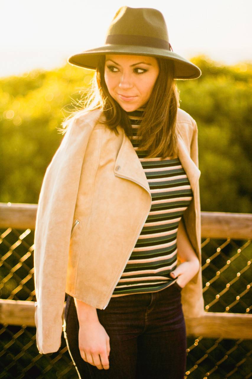faux suede moto biker jacket 