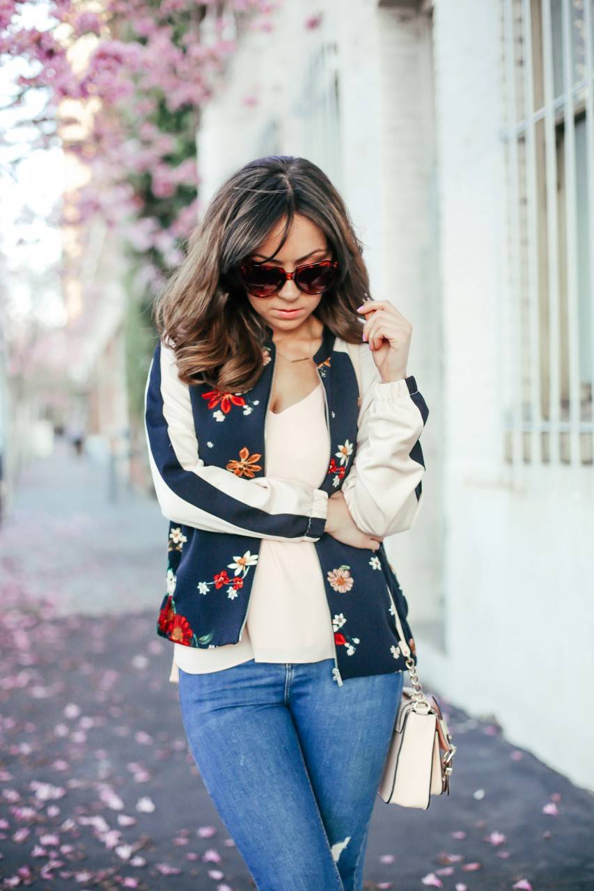 Zara printed bomber outlet jacket