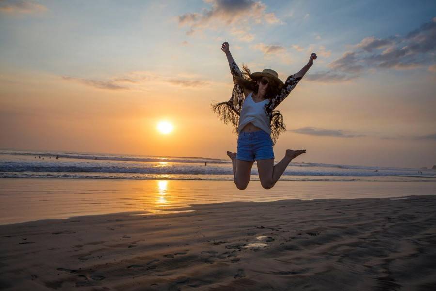 Costa rica sunset kimono and jean shorts