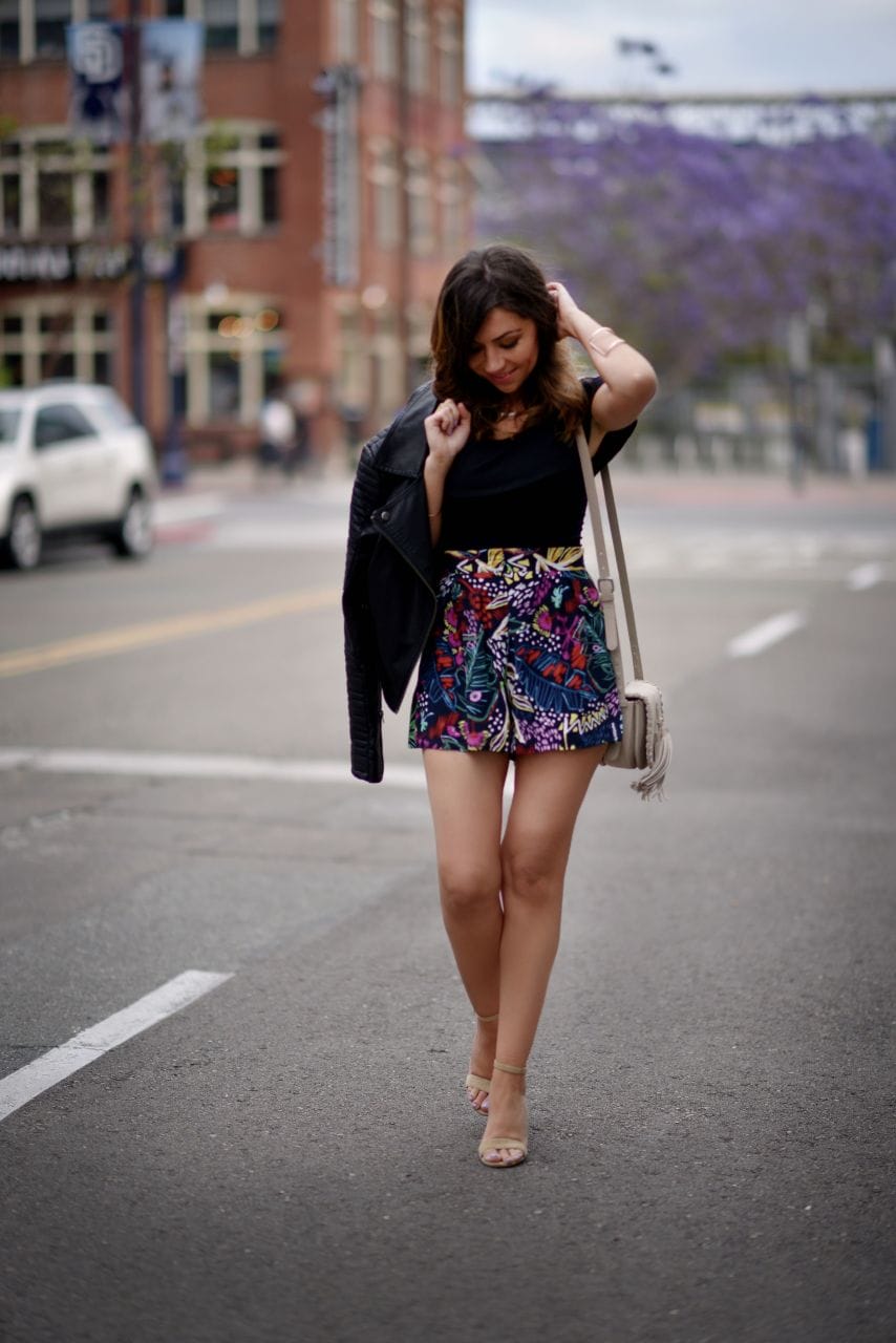 Topshop matisse print shorts