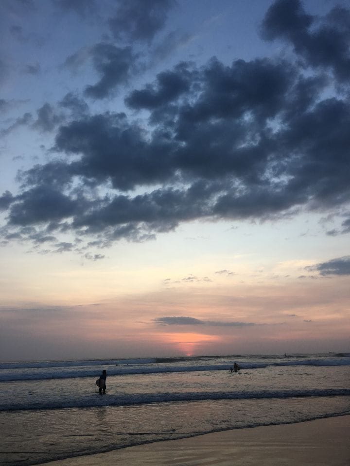 Amazing sunset over the ocean Nosara, Costa Rica