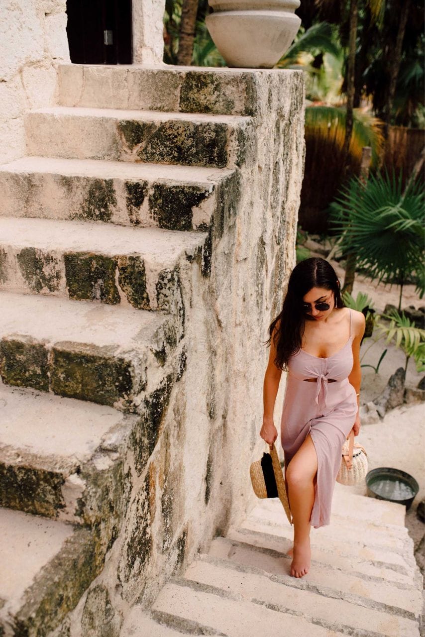 Style with Nihan wearing Topshop Slip Dress in Nest Tulum