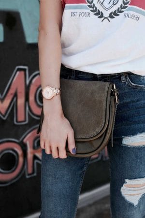 Style Blogger Style with Nihan Gorkem wearing Fossil rose gold watch