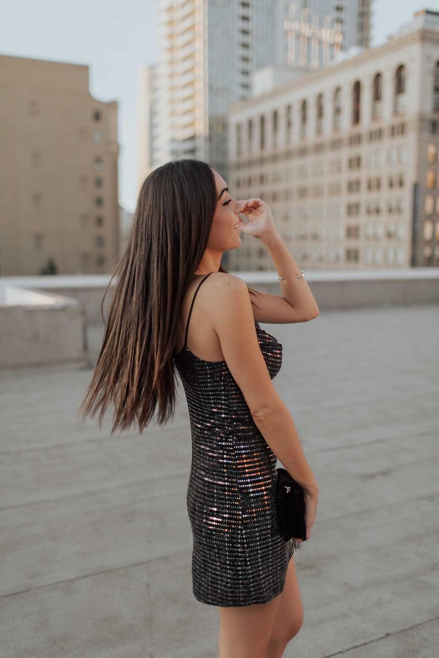 Topshop sequin slip on sale dress