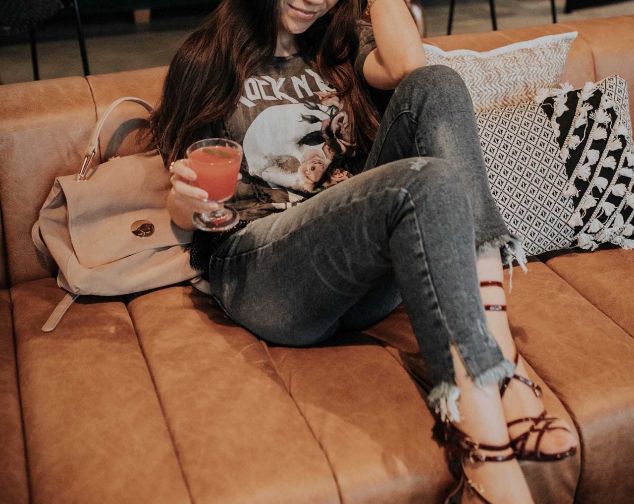 Vici Dolls vintage tee and distressed denim