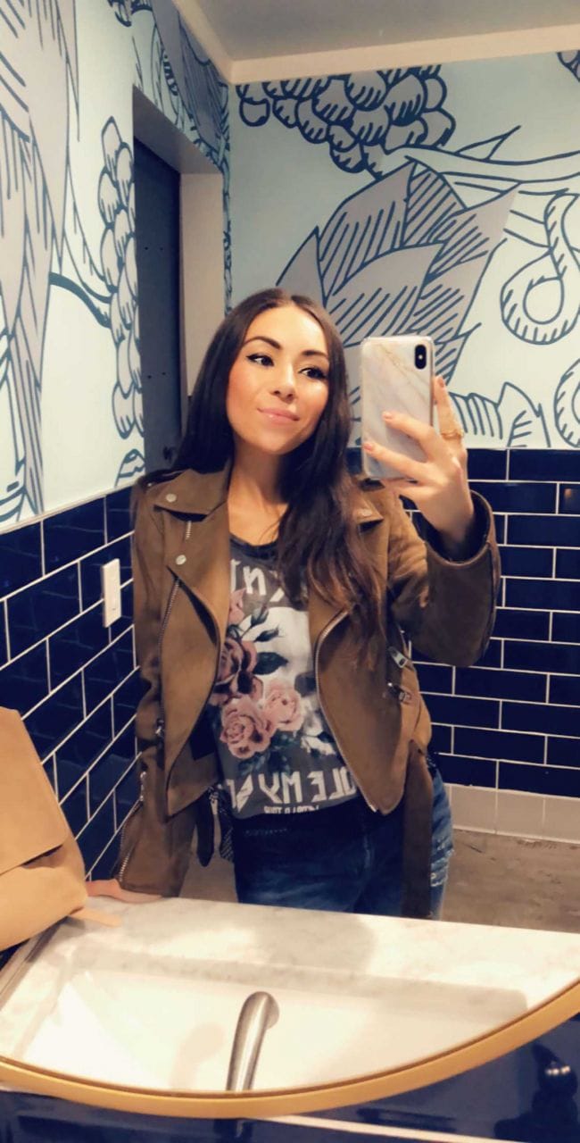 You & Yours Distillery San Diego bathroom selfie