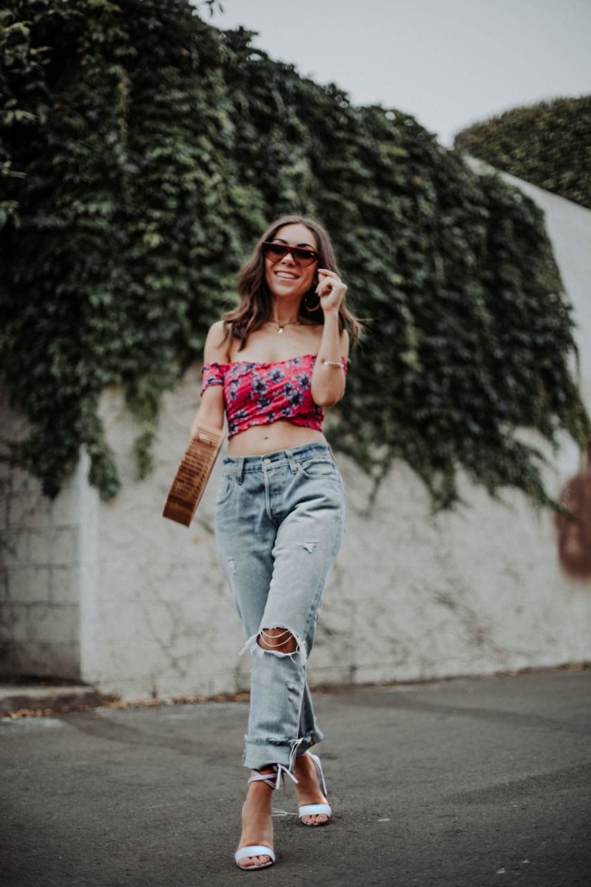 My new favorite distressed denim: Levi's 501 Crop Jeans from ShopBop