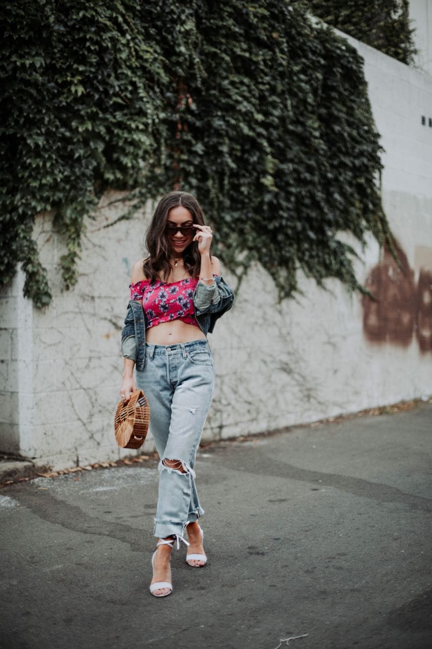 My new favorite distressed denim for the summer: Levi's 501 Crop Jeans from ShopBop