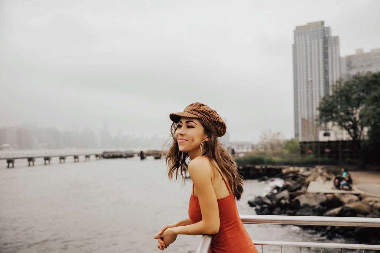 Urban_Outfitters_Fishermans_Hat_Majorelle_Dress_Revolve_Brooklyn_Domino_Park_New_York