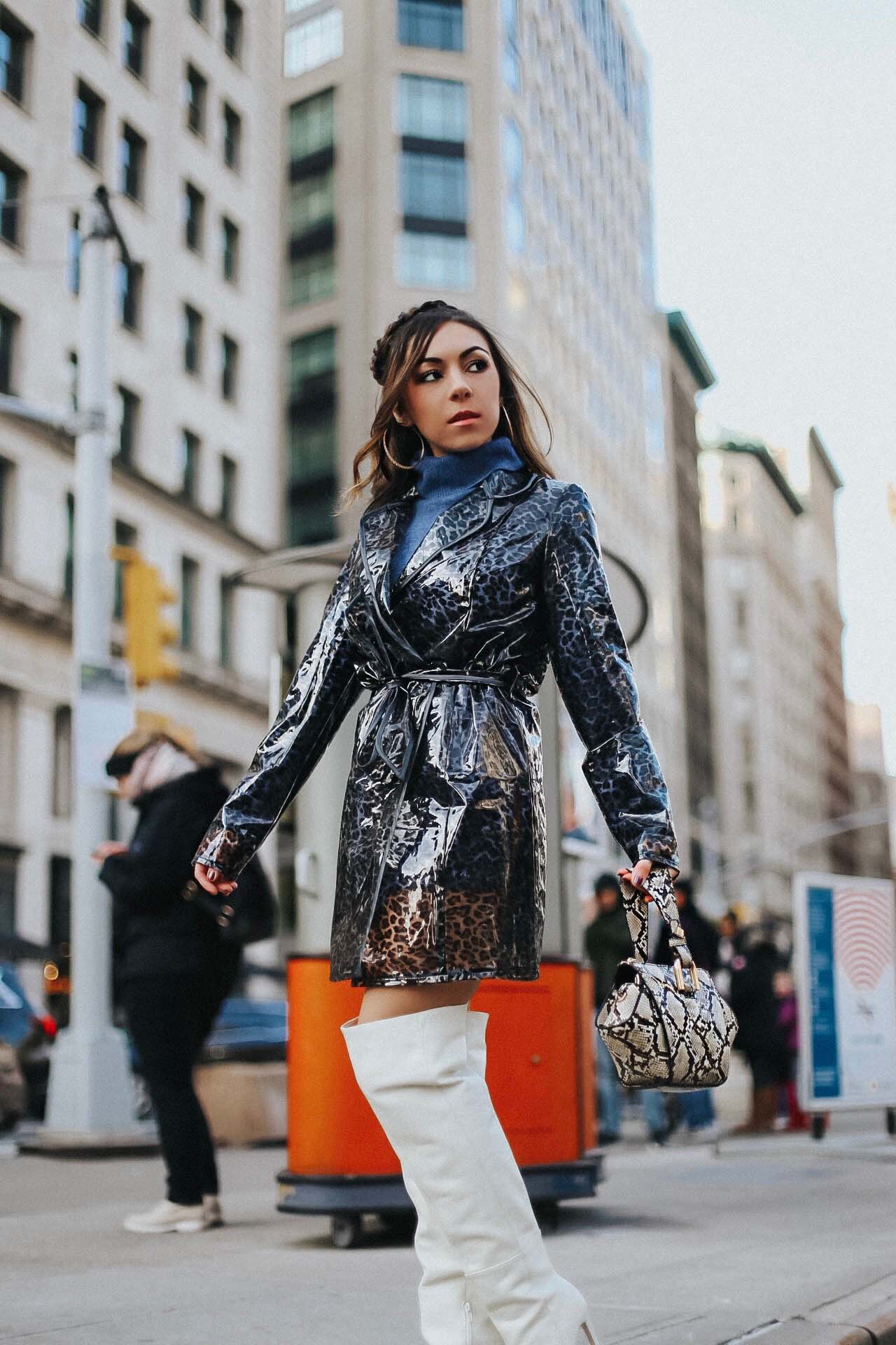 How to style the clear/vinyl trench trend for spring 2019 - with Nihan