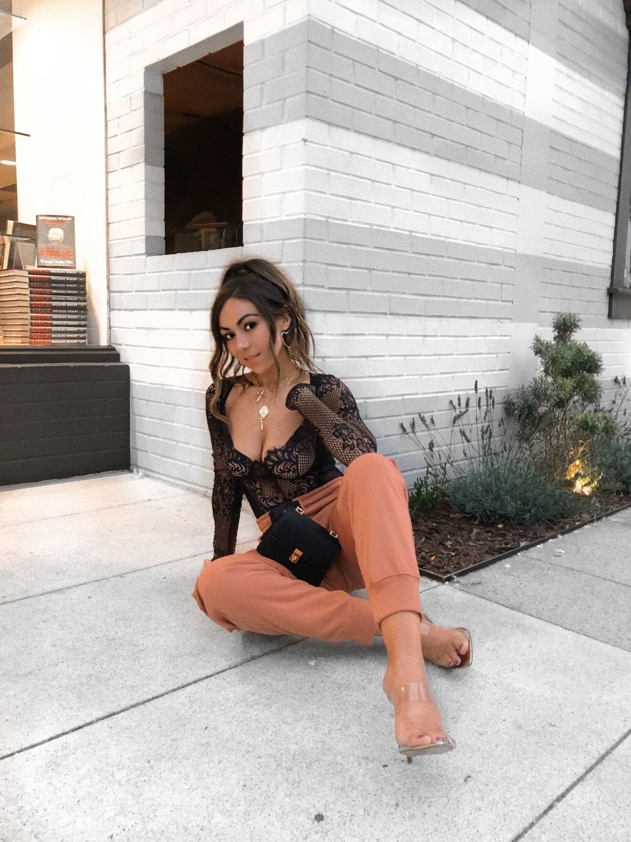 Outfits with lace bodysuit on sale