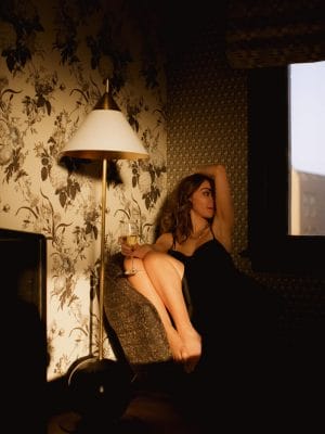 San Francisco Proper design hotel Travel writer Nihan Gorkem room photoshoot at golden hour